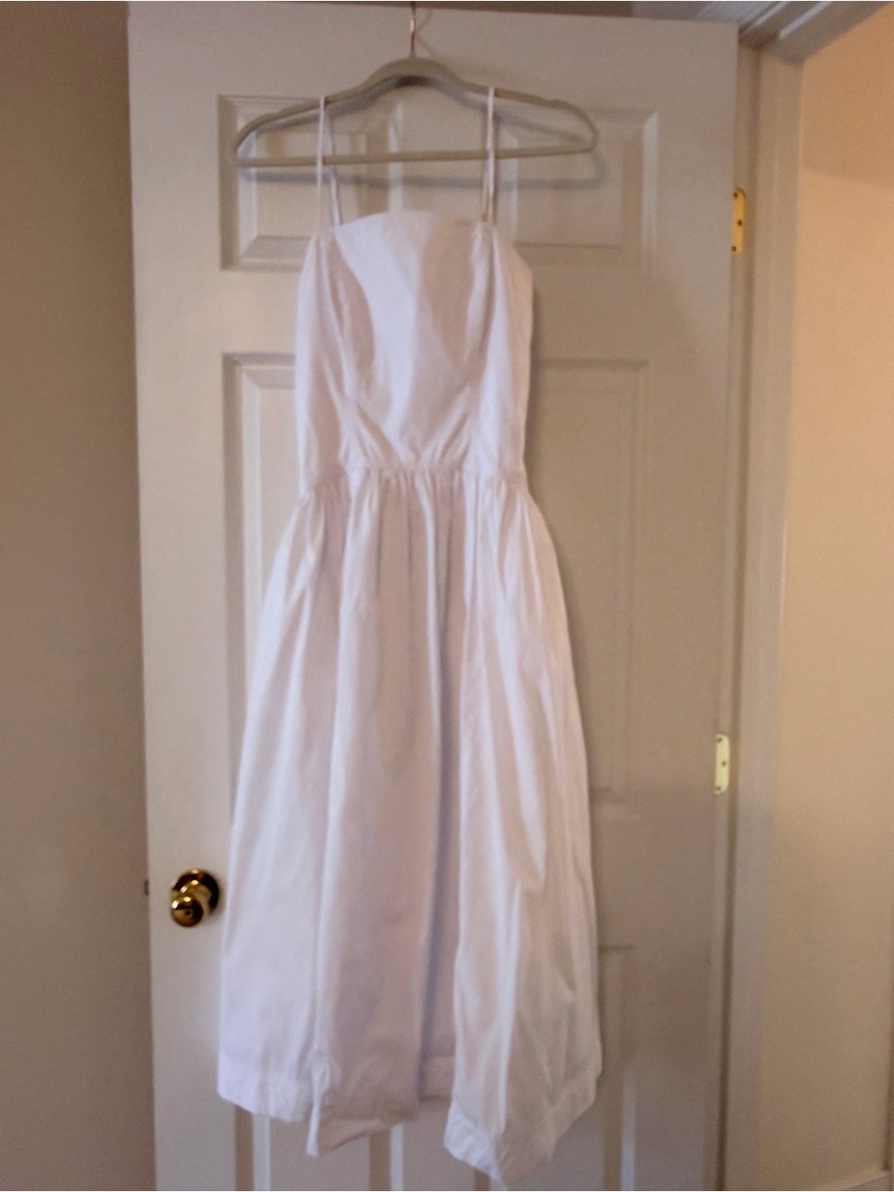 Madewell Poplin Seamed Maxi Dress White Size 0 - Picture 2 of 7